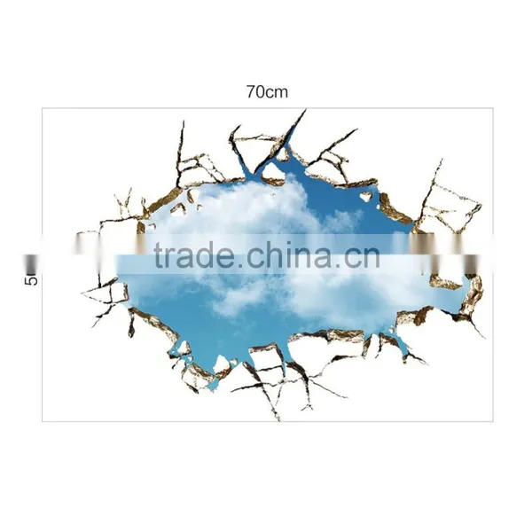 Soccer Ball Football Broken 3D Decorative Peel Vinyl Wall Stickers Wall Decals Removable Decors for Living Room Kids Room Baby photo-2