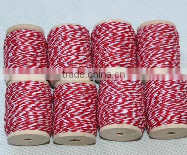 1mm*110yds Double Colored Twisted Baker Cotton Twine for Gift Packing Cooking Party Wedding Decorating and DIY photo-4