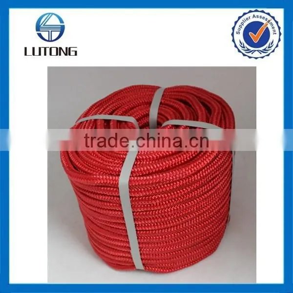 Red Double Polyester Braided Rope,diamond Braided Rope