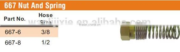 667 Nut And Spring, D.O.T. Air Brake Fitting For Rubber Tube,Control Valve photo-3