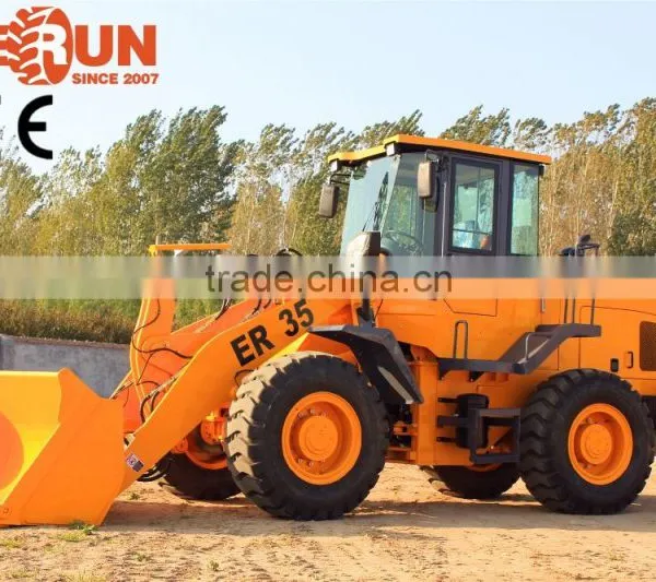 Qingdao Everun 3 Ton Wheel Loader Front End Loader With Adjustable Steering Wheel photo-3