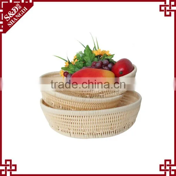 New Design Fancy Plastic pe Rattan Handcraft Woven Stackable Baskets photo-3