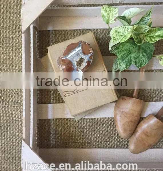 White Wooden Wall Hanging Crate Shelf / Wall Pocket photo-3