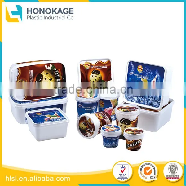 2000ML Food Grade Plastic Square Ice Cream Container,IML Ice Cream Box photo-6