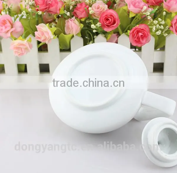Bulk Supply Wholesale Cheap Custom Logo Euro Style White Porcelain Tea Pot, Cheap Ceramic Teapot photo-4