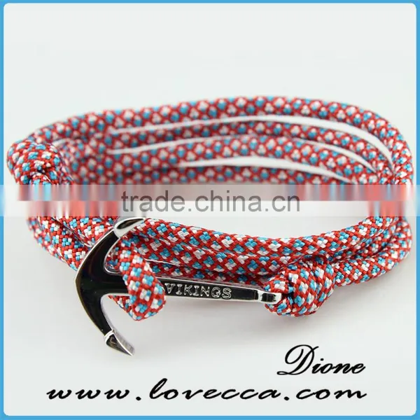 Wholesale Paracord Handmade Rope Wristband Anchor Bracelet With 2mm Rope photo-3
