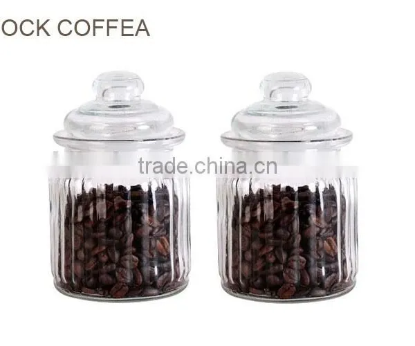 Small Colored Nice Glass Lid Glass Cookie Candy Jar for Wedding Gift photo-3