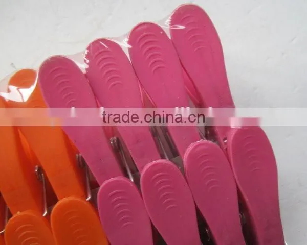 24 pc Plastic Anti Slip Cloth Clips Three Colours/clothespin photo-2