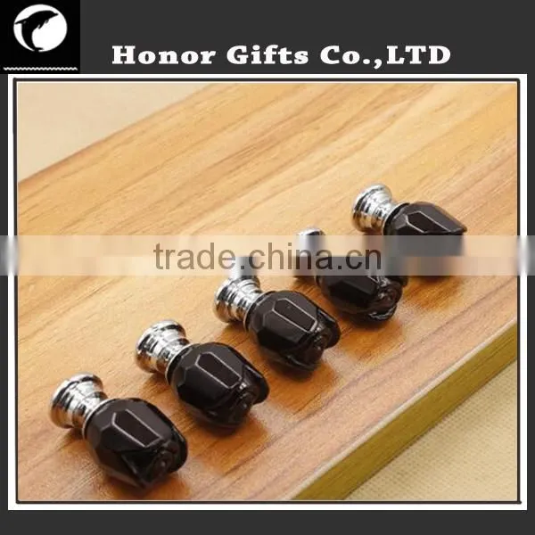 Diamond Shape Crystal Glass Pull Handle Cupboard Cabinet Drawer Door Furniture Knobs photo-2