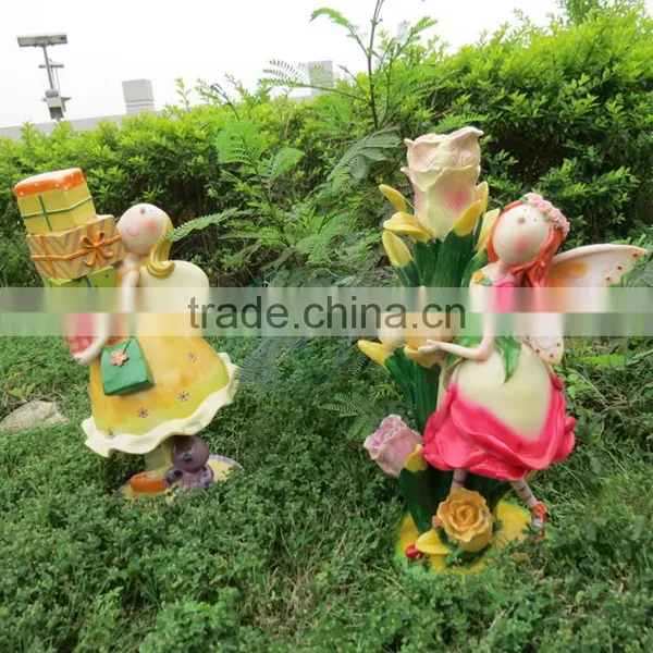 Whoelsale Cartoon Fiberglass Christmas Garden Statue Decorations photo-2