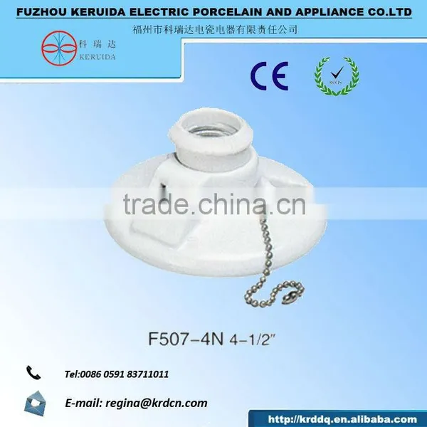 E27 Porcelain Switch and Socket Lampholder photo-2