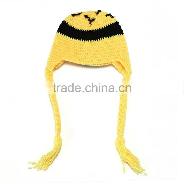 Hot Sale Baby Hats Yellow Cartoon Baby Hats Mini Baby Knitted Hats photo-5