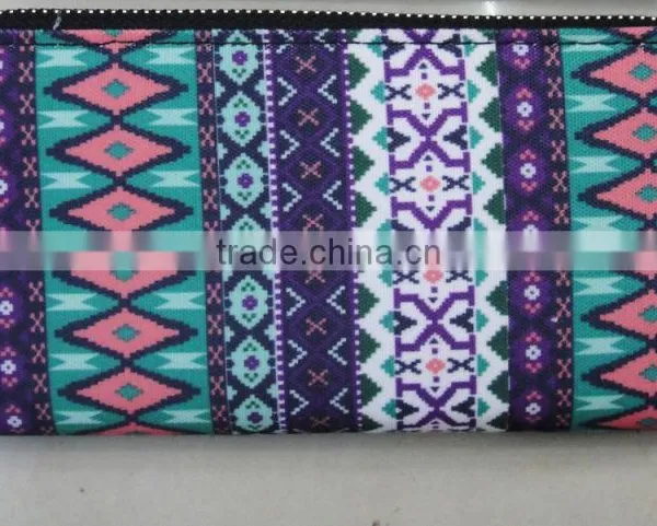 Fashion Lady Designer Cotton Canvas Diversity New Wallet photo-4
