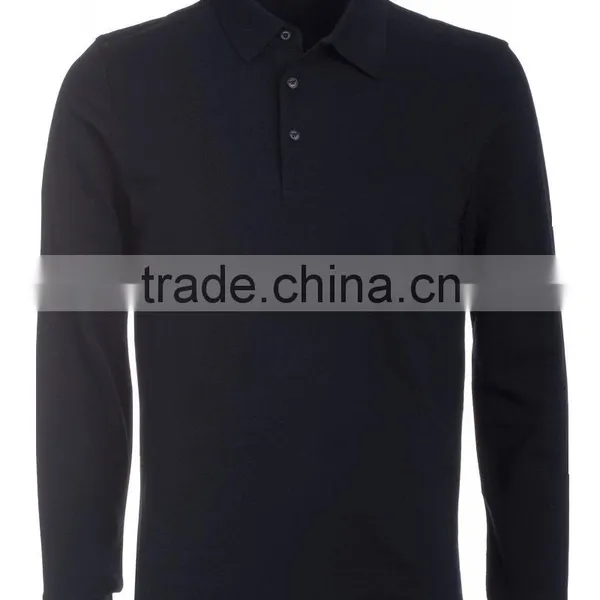 Unisex Stylish Long Sleeve Polo T-shirt photo-2