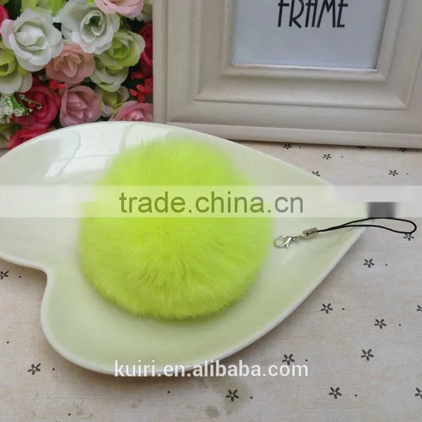 New Promotional Fox & Rabbit Fur Ball Fur Pom Poms Keychain photo-6
