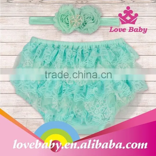 Two Pieces Baby Toddler Training Pants Lace Baby Ruffle Shorts LBE4092903 photo-2