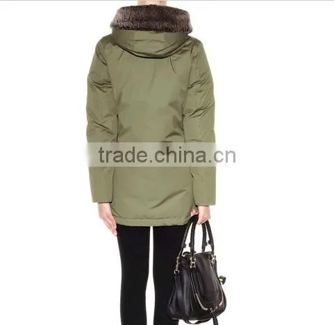 Long Padded Jacket With Faux Fur PQ141 photo-2