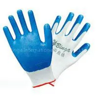 Blue Nitrile Coated 13G Polyester Safety Glove