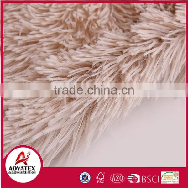 100% Polyester Solid Long Pile Fake Fur Micromink Blanket photo-6