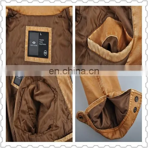 2016 Latest Fashion Hot Selling High Quality Handsome PU Jacket Men photo-5