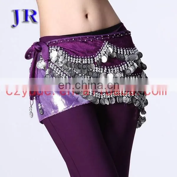 Cheap 400 Coins Belly Dance Hip Scarf With Silver Coins Y-2008# photo-2