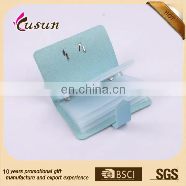 2015 Cheap Promotional Soft PU Leather Business Name Credit Card 24 Bank Card Bag Case Card Holder photo-2