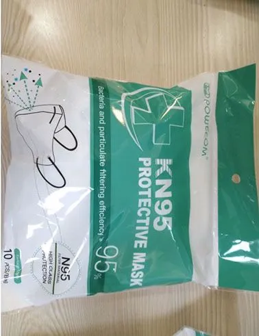 The White List of USA EUA With CE FFP2 FDA KN95 Protective Face Mask Kn95 Earloop at Stock photo-2