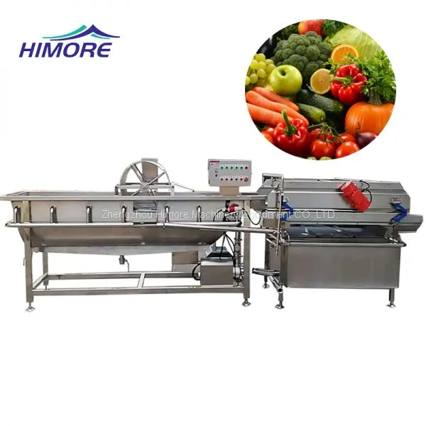 Automatic SUS304 Air Bubble Ozone Leafy Vegetable Washer Fruit Cleaner photo-2