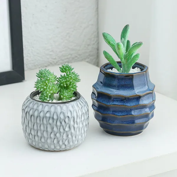 Semi-Porcelain Creative Little Round Fashion Ceramic Vase,Linving Room Decoration photo-5