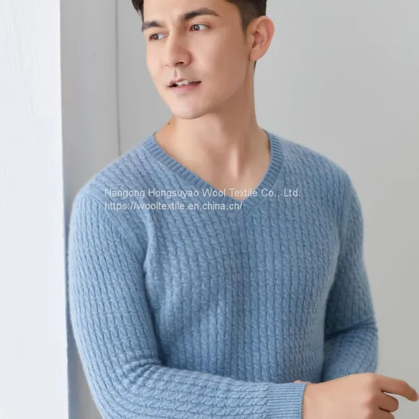 Wholesales Men′s V-Neck Pullovers Autumn Cashmere Sweater photo-4