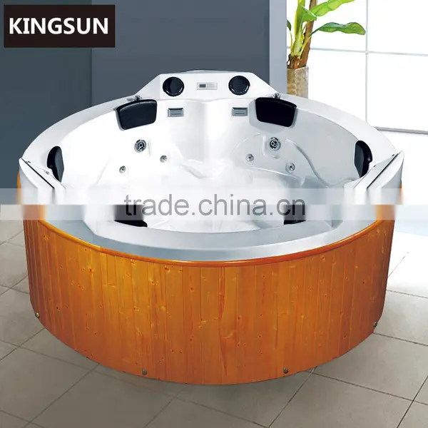 Acrylic Round Wood Fired Hot Tub Big Bathtub Series Outdoor Massage Spa Bath