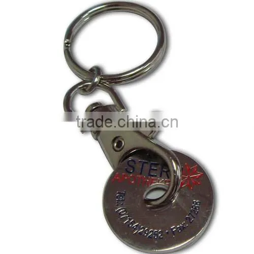Shopping Cart Coin Keychain,metal Coin Holder Keychain,trolley Coin Keychain for Supermarket photo-2