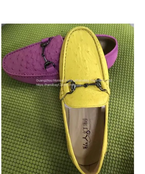 Ostrich Leather Beanie Shoes Breathable Casual Shoes Comfortable Leather Shoes Personalized Leather Men's Shoes Grinding Breathable Anti-Driving Shoes photo-5