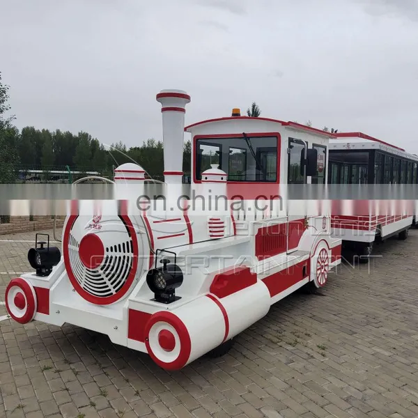 58 Seats Diesel Type Trackless Train Park Tourist Train Without Rail photo-4