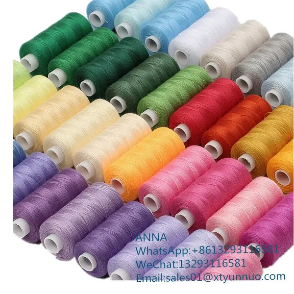 Dyed Spun 100% Polyester Yarn Polyester Sewing Thread photo-4