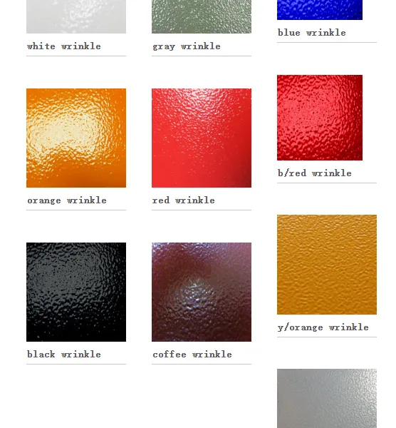 Winkle Finish Polyester Powder Paint Electrostatic Powder Coating