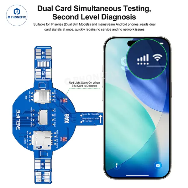 RELIFE XA6 No-Disassembly SIM/TF/NM Card Testing Tool
