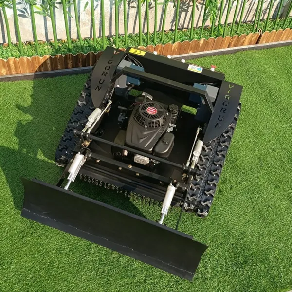 Gasoline Engine Rechargeable Battery Sharp Mowing Blades Lawn Mower Remote Control photo-4