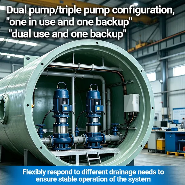 Thickened Wall FRP Integrated Pump Station Coastal Saline Soil Sewage Lift Station