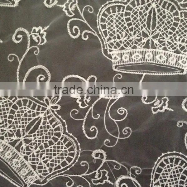2016 Lace Accessory Hot Glass Yarn Fabric Polyester Lace Milk Silk Full Lace photo-2