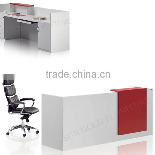 Office Furniture l Shaped Counter White Modern Salon Reception Desk (SZ-RTB039) photo-4