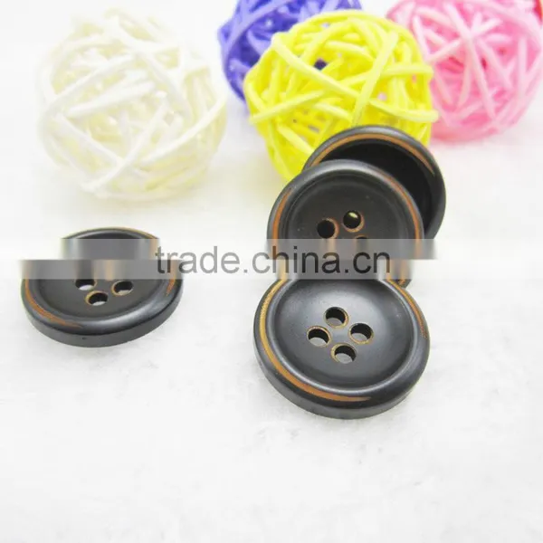 Sedex Audited Factory 2 Pillar Burnt Rim Polyester Button, Resin Button photo-3