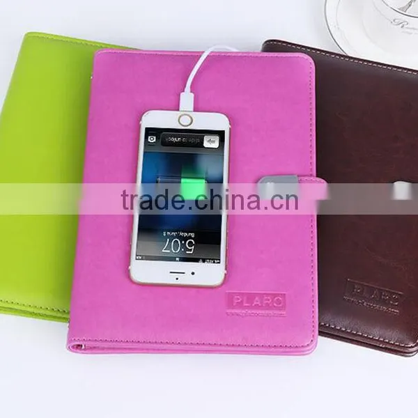Japan Style Leather Cover Ring Binder A5 Notebook With Powerbank and U Disk Quality Choice photo-2