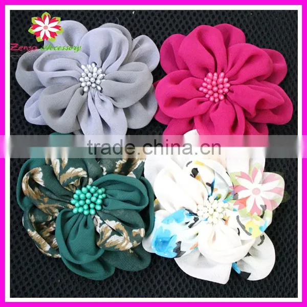 Layers Silk Flower, Silk Fabric Flower for Hair, Silk Flowers for Clothes