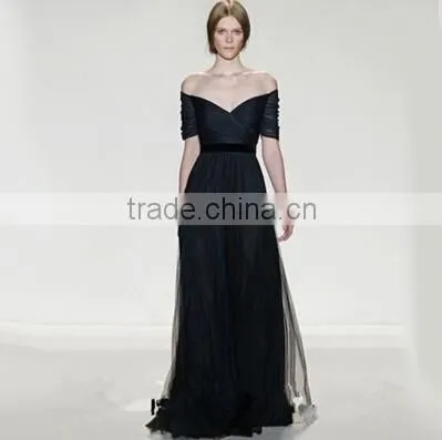Women's Brides Maid Dress in Blue, Black, Maroon photo-3