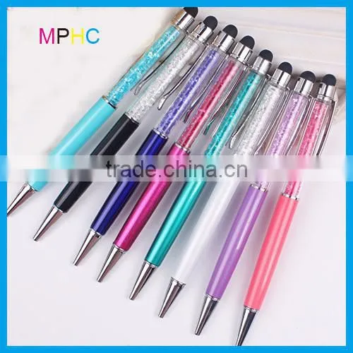 High Quality Screen Touch Stylus Metal Ballpoint Pen With Crystal Decoration photo-2