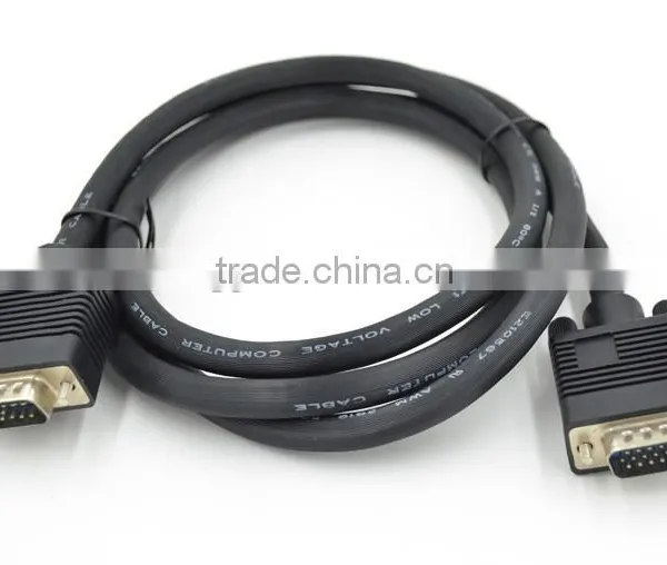 Xinya Hot Selling Factory Price Black VGA Cable Male-Male Support 1280*960,1600*900 ,1600*1200 photo-2
