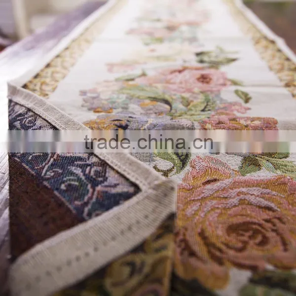 Plus Fancy Useful 100% Polyester Jacquard Table Runner for Round Table/square Table photo-4