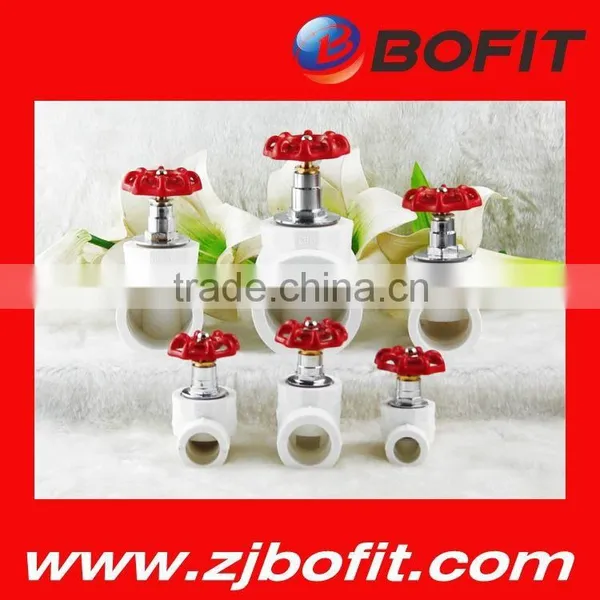 Bofit White or customized pipe fittings plastic ppr stop valve