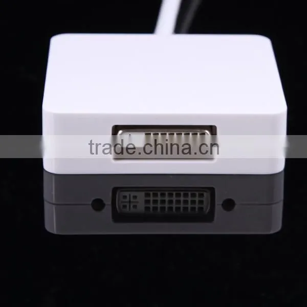 Hotest 1pc 3 in 1 Mini DP Displayport Thunderbolt to HDMI DVI VGA Adapter for MacBook Good Quality photo-5